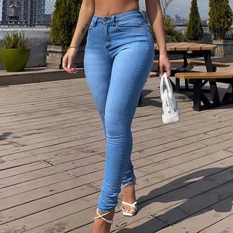 3XL Sexy Women Jeans Low Waist Slim Skinny Pencil Pants Bodycon Fitness Streetwear Denim Trousers Vintage Jeans Pantalones