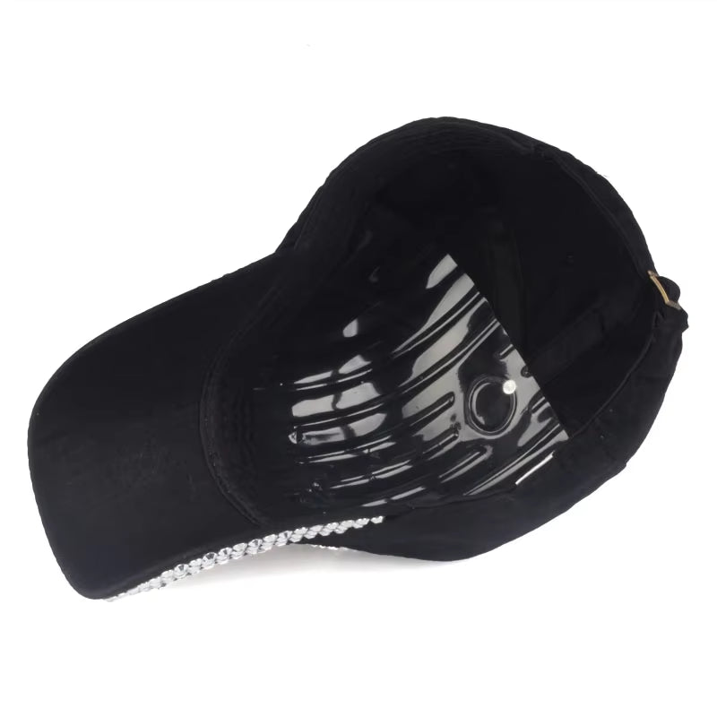 [] Baseball Cap for Men & Women 2024 New Fashion Sun Hat the Adjustable 100% Cotton Rhinestone Cap Hat