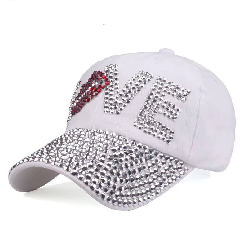 [] Baseball Cap for Men & Women 2024 New Fashion Sun Hat the Adjustable 100% Cotton Rhinestone Cap Hat