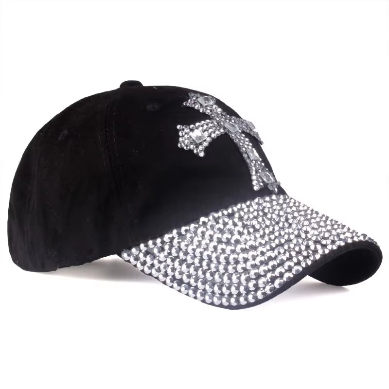 [] Baseball Cap for Men & Women 2024 New Fashion Sun Hat the Adjustable 100% Cotton Rhinestone Cap Hat