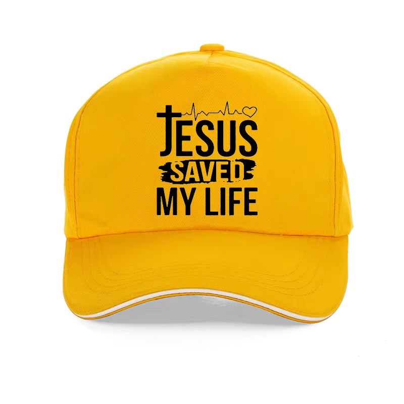 Summer Hat Printed Jesus Saved My Life Baseball Cap I Belong to Jesus Caps Men Cotton Christ Religion Christian Faith Hats