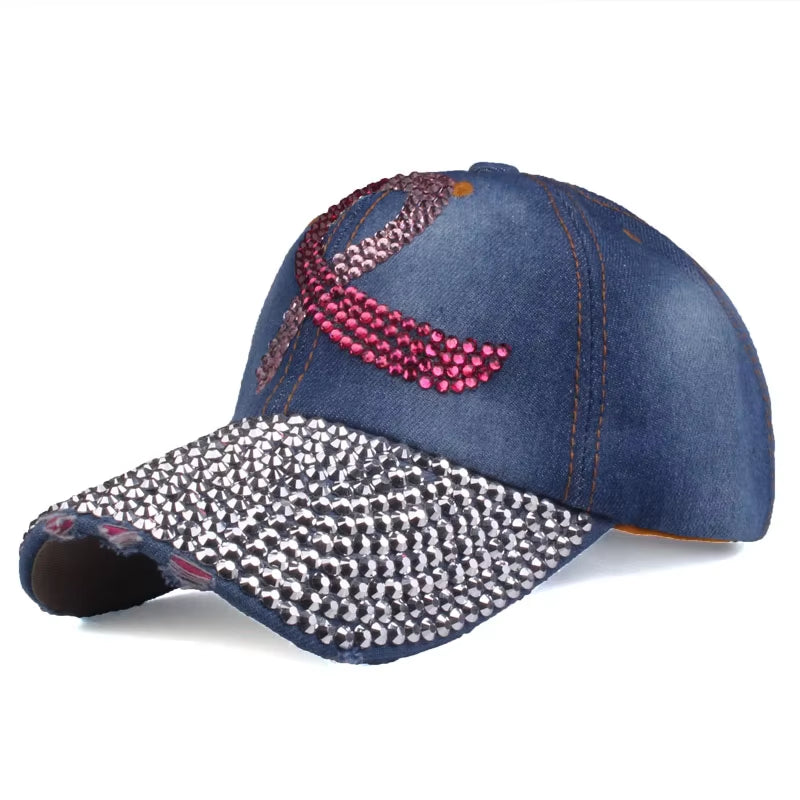 [] Baseball Cap for Men & Women 2024 New Fashion Sun Hat the Adjustable 100% Cotton Rhinestone Cap Hat