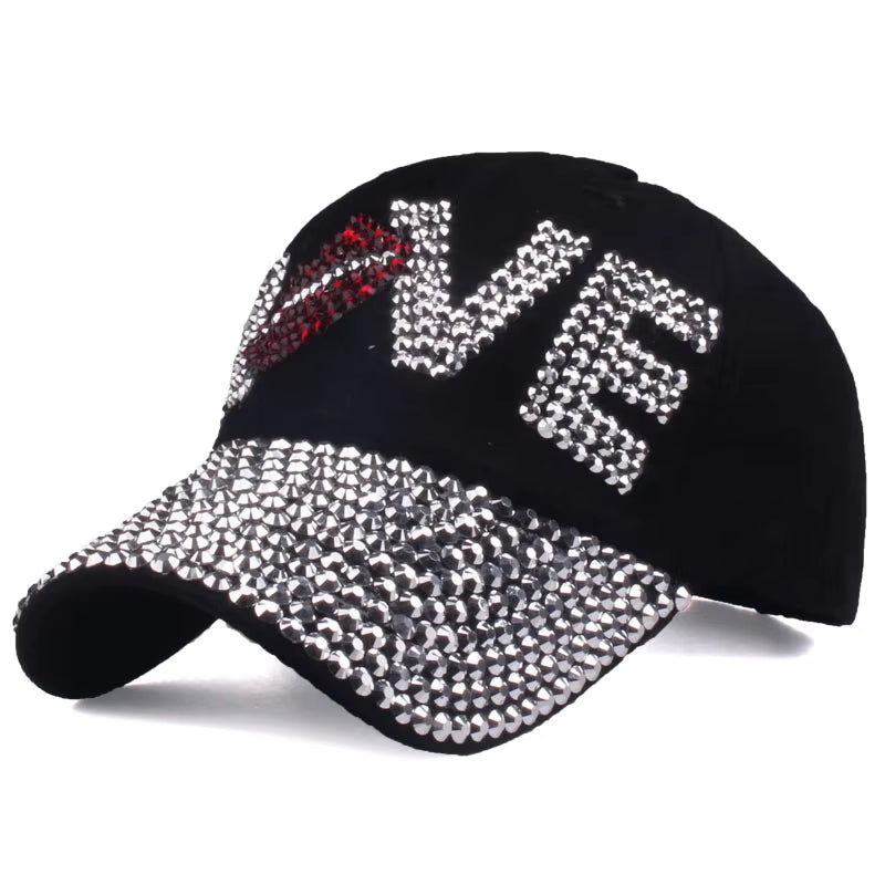 [] Baseball Cap for Men & Women 2024 New Fashion Sun Hat the Adjustable 100% Cotton Rhinestone Cap Hat