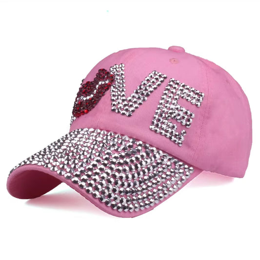 [] Baseball Cap for Men & Women 2024 New Fashion Sun Hat the Adjustable 100% Cotton Rhinestone Cap Hat