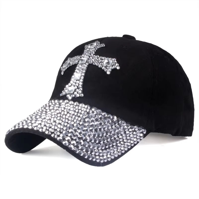 [] Baseball Cap for Men & Women 2024 New Fashion Sun Hat the Adjustable 100% Cotton Rhinestone Cap Hat